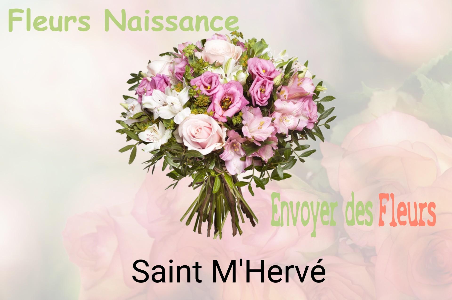 Bouquet de fleurs de naissance livré à Saint-M'Hervé